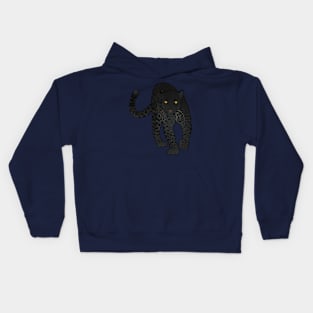 Black Jaguar Panther Stalking Kids Hoodie